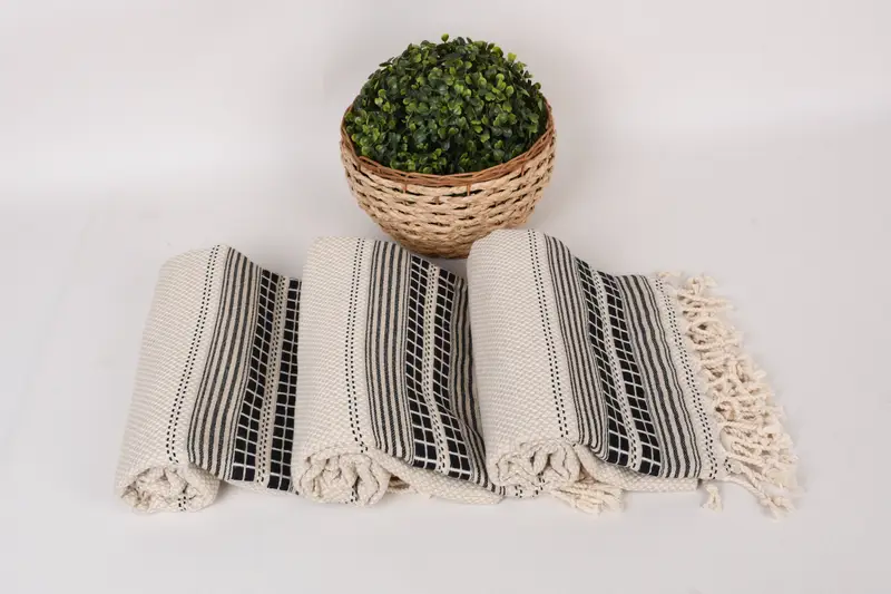 Wedding Shower Gift, 68x40 Linen Striped Towel, Holiday Towel, Cute Beach Towel, Sand-free towel, Travel towel, Beach Towel Bulk, Best Wedding Gift - 8