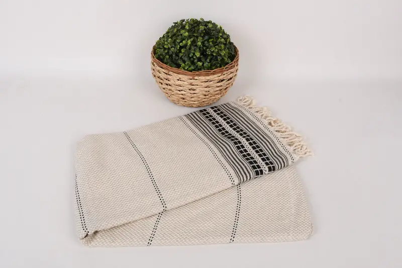 Wedding Shower Gift, 68x40 Linen Striped Towel, Holiday Towel, Cute Beach Towel, Sand-free towel, Travel towel, Beach Towel Bulk, Best Wedding Gift - 4