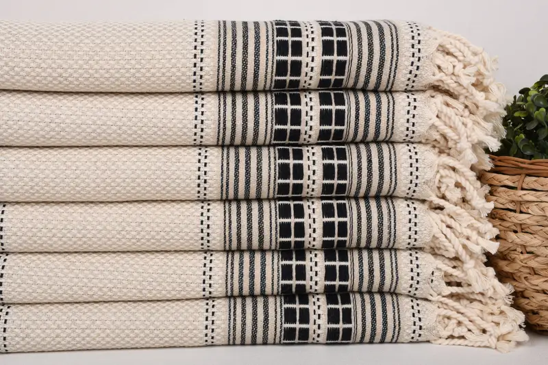 Wedding Shower Gift, 68x40 Linen Striped Towel, Holiday Towel, Cute Beach Towel, Sand-free towel, Travel towel, Beach Towel Bulk, Best Wedding Gift - 2