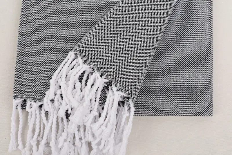 70x40 Baumwollstreifenhandtuch, Luxustuch, organisches türkisches Handtuch, Bio -Handtuch, bestickter Strandtuch, Junggesellenhandtuch, Freundes Weihnachtsgeschenk - 7