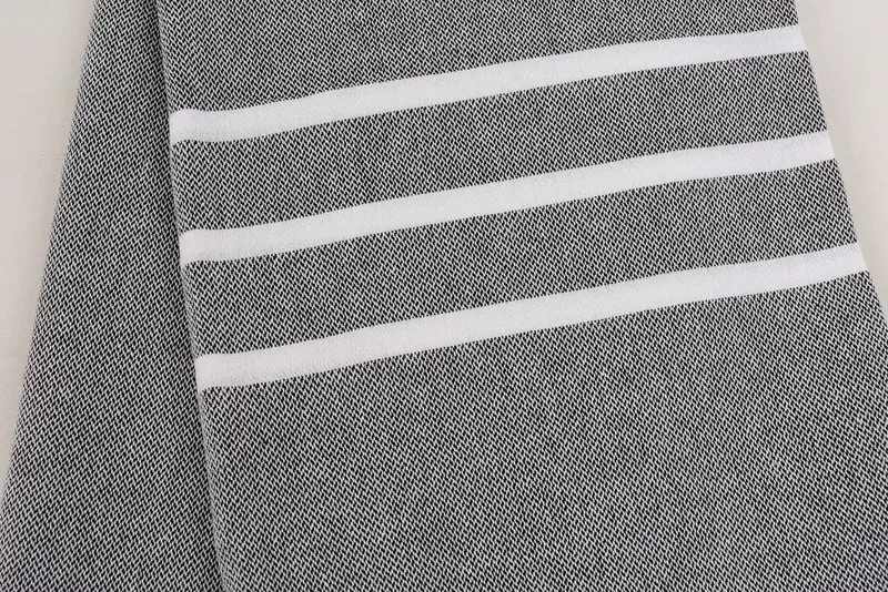 70x40 Baumwollstreifenhandtuch, Luxustuch, organisches türkisches Handtuch, Bio -Handtuch, bestickter Strandtuch, Junggesellenhandtuch, Freundes Weihnachtsgeschenk - 4