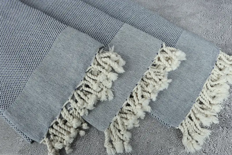 Personalized Gift, Gift For Coworker, Turkish beach towel with fringe, 68x32 Cotton Striped Towel, Monogram Towels, Custom Towel, Turkish hand towel - 5