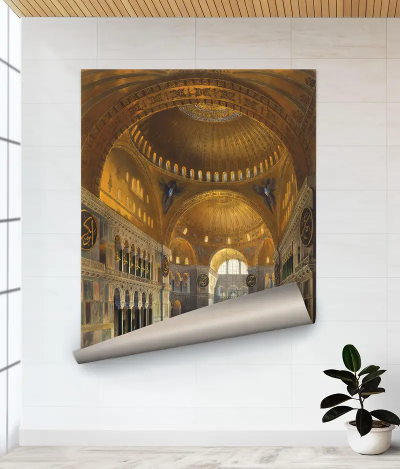 Eleganter Leinwanddruck: Hagia Sophia, Kunst der Istanbuler Moschee