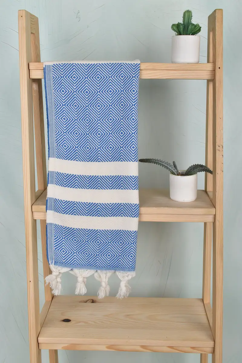 Beach Theme Wedding Gift, Monogrammed Hand Towel, Personalized Kitchen Towel, 32x20 Cotton Diamond Towel, Monogram Hand Towel, Gift For Boyfriend - 8