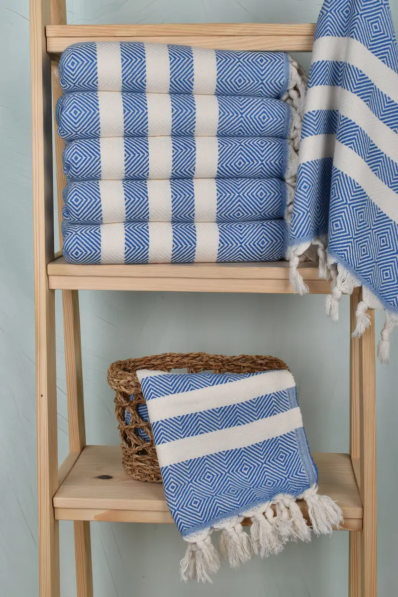 Beach Theme Wedding Gift, Monogrammed Hand Towel, Personalized Kitchen Towel, 32x20 Cotton Diamond Towel, Monogram Hand Towel, Gift For Boyfriend - 3