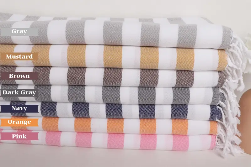 Handmade Gift, 44x20 Cotton Striped Towel, Custom Name Towel, Turkish Towel Hand Towel, Maid Of Honor Gift, Personalized Dish Towel, Kitchen Towel - 1