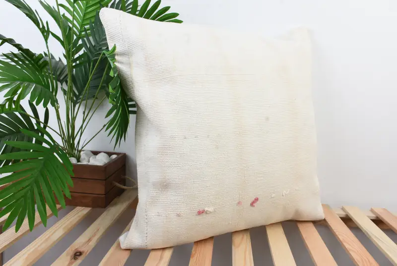Home Decor Pillow, Pillow for Sofa, Cushion Case, Vintage Pillow, Authentic Pillow Case, 24x24 White Pillow Sham, Colorful Cushion Cover - 4