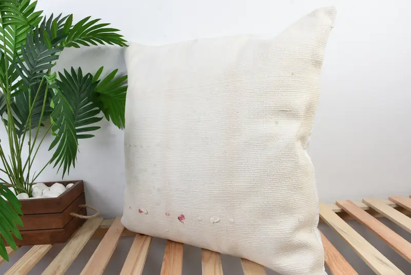 Home Decor Pillow, Pillow for Sofa, Cushion Case, Vintage Pillow, Authentic Pillow Case, 24x24 White Pillow Sham, Colorful Cushion Cover - 5