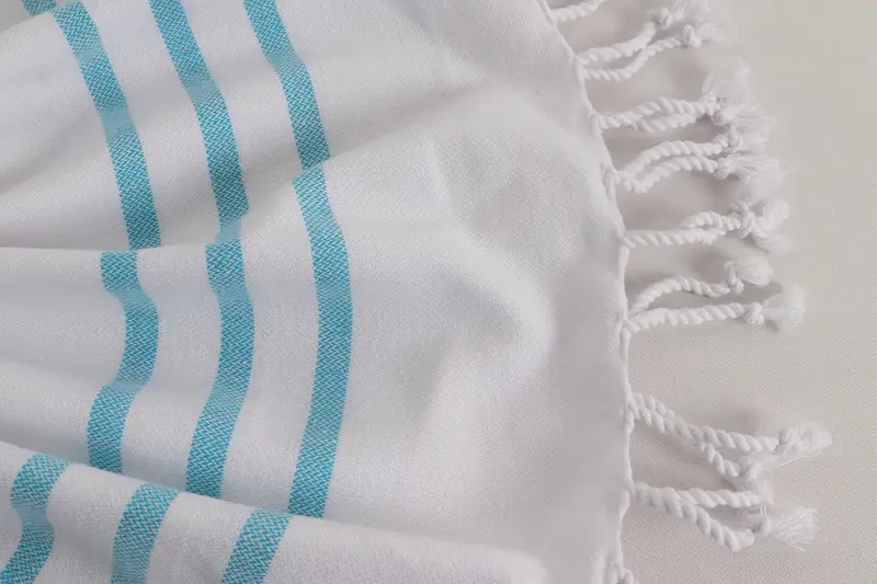 Monogram Tea Towel, Monogram Hand Towel, 40x24 Cotton Striped Towel, Beach Theme Wedding Gift, Custom Hand Towel, Monogrammed Hand Towel, Gym Towel - 8