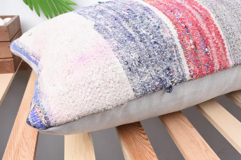 16x48 Gray Cushion, Antique Pillows, Kilim Pillow, Art Deco Pillow, Kilim Cushion Sham, Designer Throw Cushion, Armchair Pillow Sham, Pillow Sham - 6