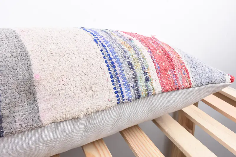 16x48 Gray Cushion, Antique Pillows, Kilim Pillow, Art Deco Pillow, Kilim Cushion Sham, Designer Throw Cushion, Armchair Pillow Sham, Pillow Sham - 7