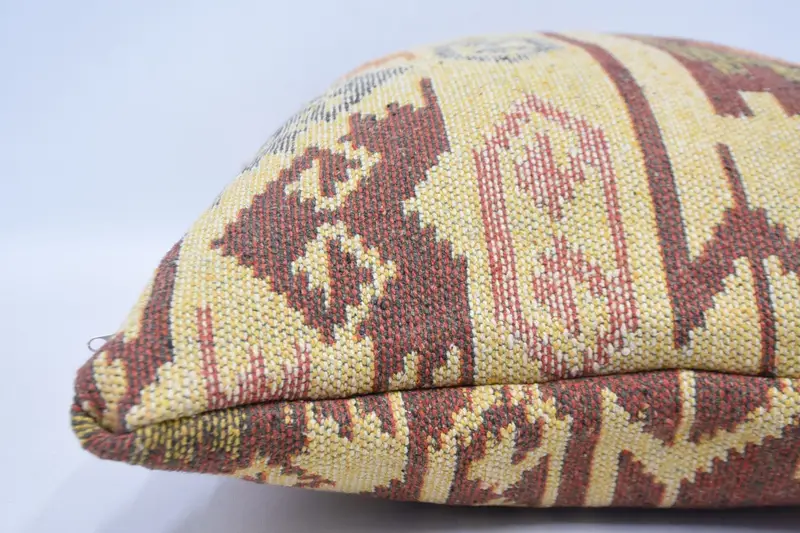 Farmhouse Cushion Cover, Kilim Pillow, 20x28 Yellow Pillow Sham, Turkish Kilim Pillow, Designer Throw Cushion, Pillow for Sofa, Cushion Case - 5