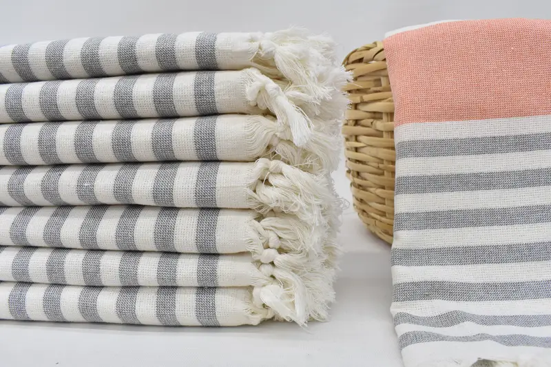 Personalized Hand Towel, 36x18 Cotton Striped Terry Towel, Embroidery Towel, Custom Hand Towel, Monogrammed Hand Towel, Boyfriend Christmas Gift - 1