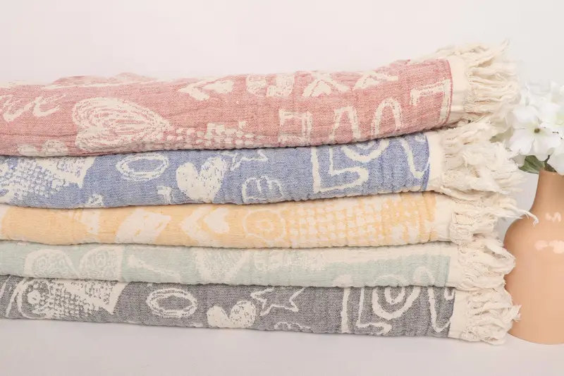 Bedspread Quenn, Custom Blanket, 98x76 Cotton Love Design Towel, Custom Wedding Gifts, Organic Throw, Aesthetic Blanket, Bachelorette Party Favors - 8