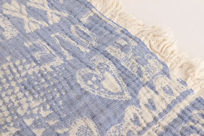 Bedspread Quenn, Custom Blanket, 98x76 Cotton Love Design Towel, Custom Wedding Gifts, Organic Throw, Aesthetic Blanket, Bachelorette Party Favors - 5