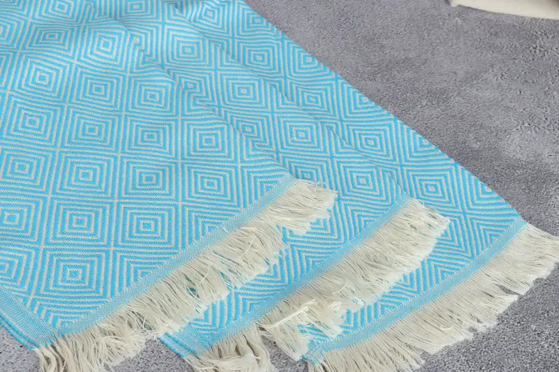Turkish Hand Towel, Organic Towel, Turkish Tea Towel, Towel With Name, Bridesmaid Gifts Personalized, Bathroom Towels, 28x20 Cotton Diamond Towel - 5