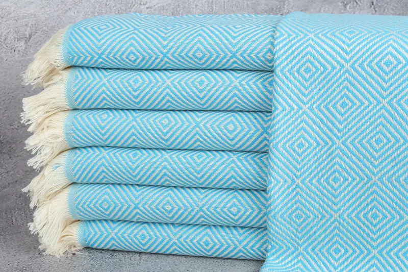 Turkish Hand Towel, Organic Towel, Turkish Tea Towel, Towel With Name, Bridesmaid Gifts Personalized, Bathroom Towels, 28x20 Cotton Diamond Towel - 1