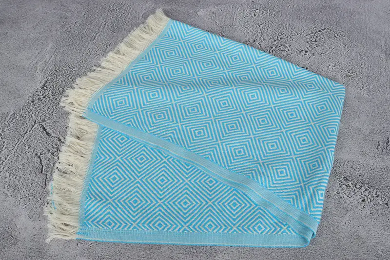 Turkish Hand Towel, Organic Towel, Turkish Tea Towel, Towel With Name, Bridesmaid Gifts Personalized, Bathroom Towels, 28x20 Cotton Diamond Towel - 6