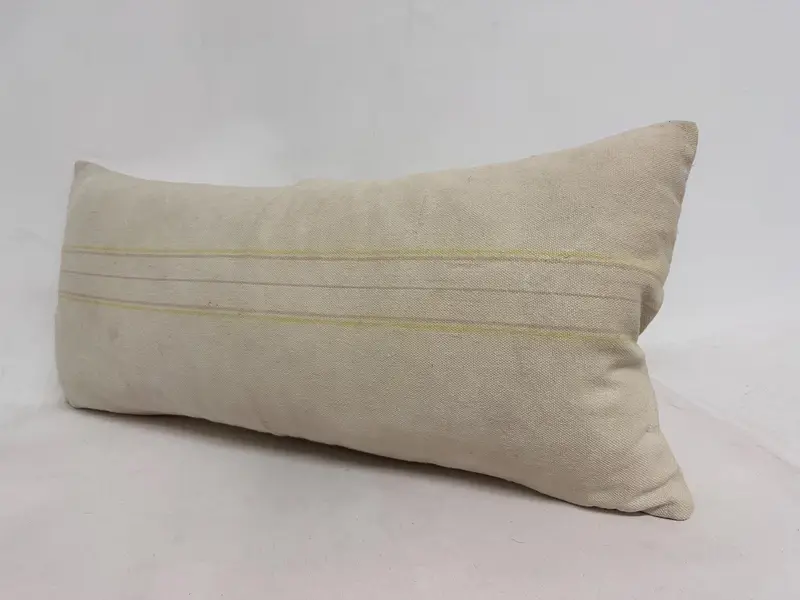 16x36 Beige Pillow Sham, Pillow Sham, Throw Kilim Pillow, Seat Cushion Cover, Vintage Kilim Throw Pillow, Kilim Pillow Cover, Square Throw Cushion - 4