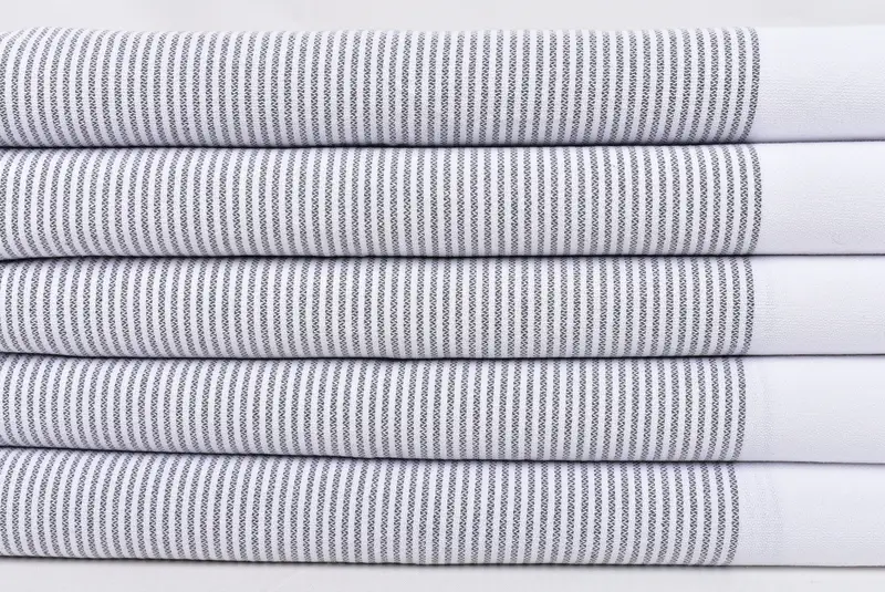 Konuk havlu, organik havlu, tatil havlu, Türk çay havlu, düğün hediyesi, özel çay havlu, kişiselleştirilmiş mutfak havlu, 40x18 pamuklu çizgili havlu - 2