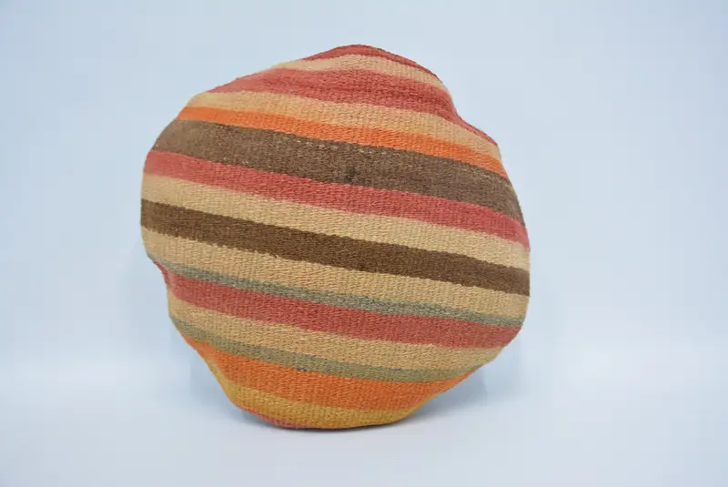 Decorative Throw Pillow Cover, Cushion Cover, Gift Pillow, Turkish Pillow, Kilim Cushion Sham, Armchair Cushion, 16x16 Beige Cushion Cover - 1