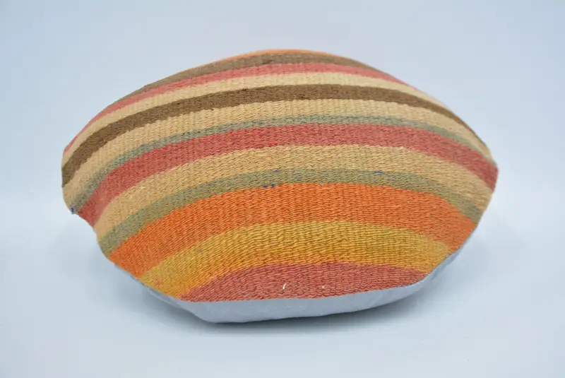 Decorative Throw Pillow Cover, Cushion Cover, Gift Pillow, Turkish Pillow, Kilim Cushion Sham, Armchair Cushion, 16x16 Beige Cushion Cover - 6
