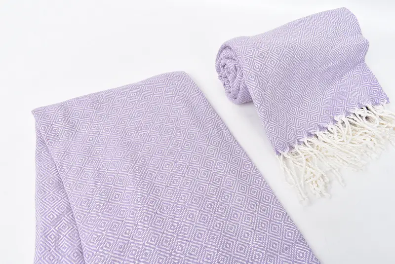 Bridal Shower Gift, Personalized Gifts, 70x38 Cotton Diamond Towel, Yoga Towel, Personalized Gift, Handmade Turkish hammam towel, Embroidery Towels - 7