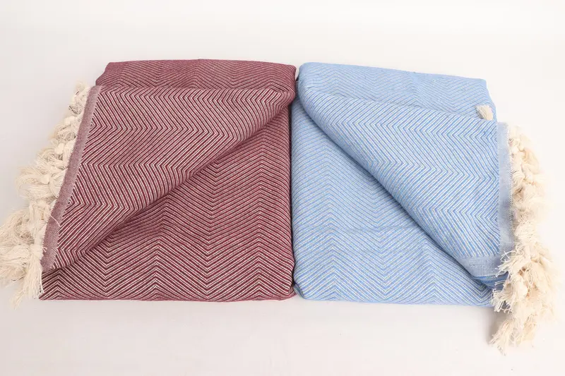 Wedding Favors, Decorative Bedspread, Decorative Blanket, 84x68 Cotton Zig zag Towel, Best Wedding Gift, Custom Blanket, Wedding Day Gift For Bride - 4