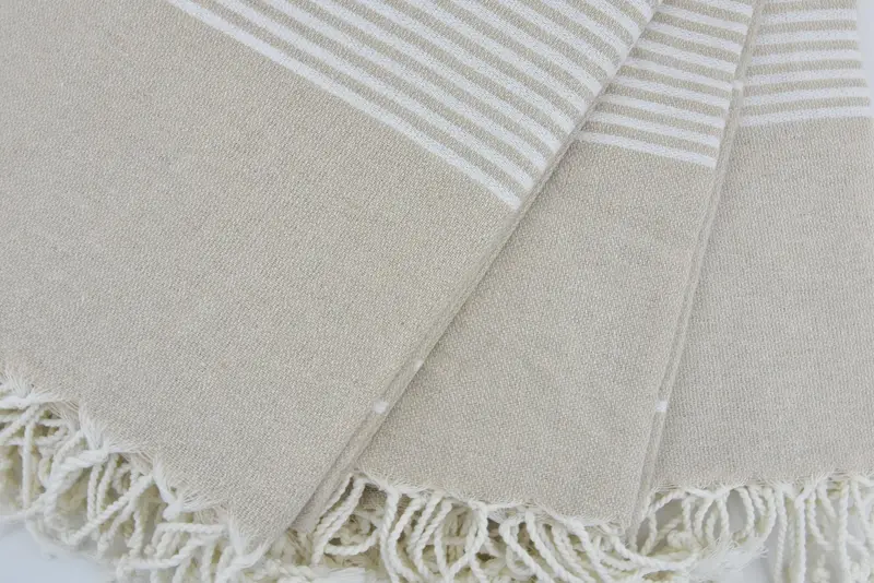 Summer Gift Ideas, Handwoven Turkish bath towel, Engagement Gift, Cotton towel, Bridesmaid Gift Towel, Gift For Her, 70x40 Cotton Striped Towel - 4