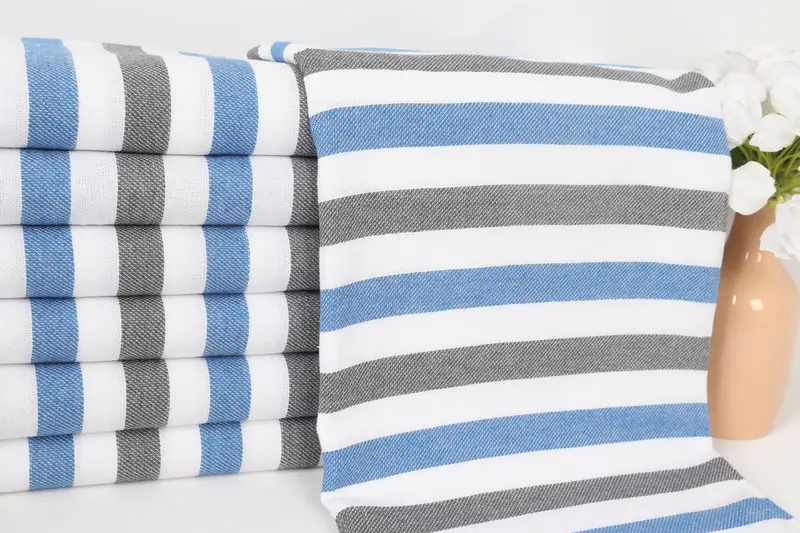 64x36 Cotton Striped Towel, Anniversary Gift For Her, Housewarming Gift, Monogram Towels, Home Decor Gifts, Travel towel, Custom Name Towel - 2