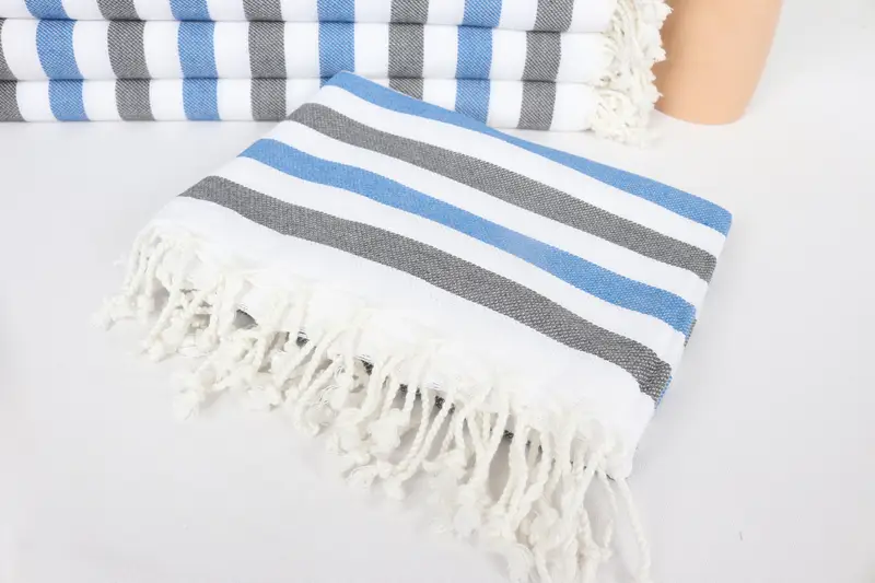 64x36 Cotton Striped Towel, Anniversary Gift For Her, Housewarming Gift, Monogram Towels, Home Decor Gifts, Travel towel, Custom Name Towel - 5