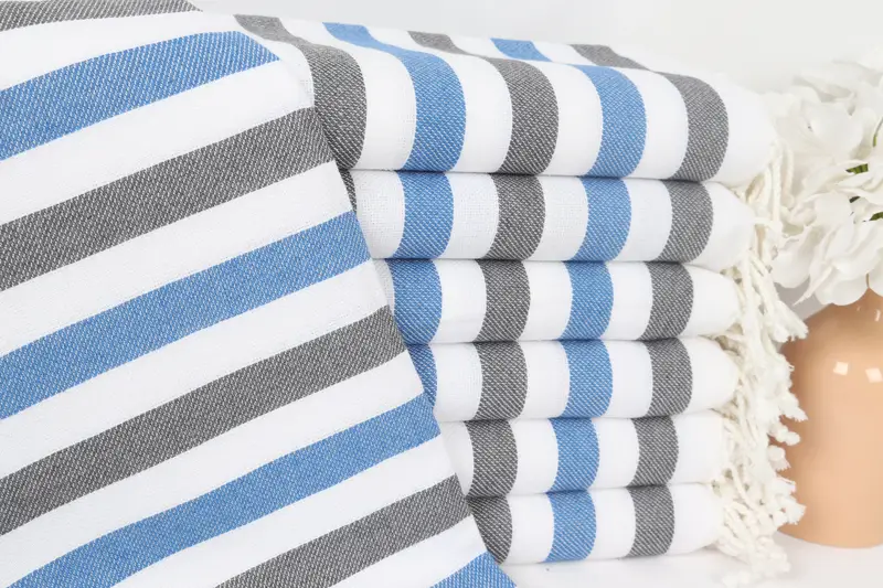 64x36 Cotton Striped Towel, Anniversary Gift For Her, Housewarming Gift, Monogram Towels, Home Decor Gifts, Travel towel, Custom Name Towel - 1