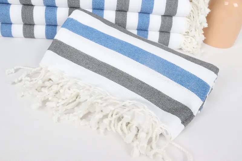 64x36 Cotton Striped Towel, Anniversary Gift For Her, Housewarming Gift, Monogram Towels, Home Decor Gifts, Travel towel, Custom Name Towel - 4