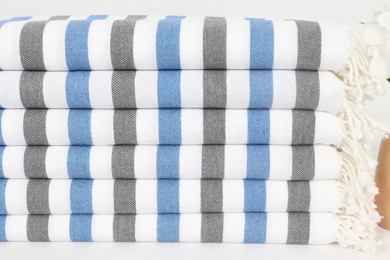 64x36 Cotton Striped Towel, Anniversary Gift For Her, Housewarming Gift, Monogram Towels, Home Decor Gifts, Travel towel, Custom Name Towel - 3