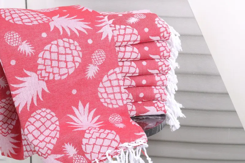 70x36 Cotton Pineapple Design Towel, Gift For Wedding Day, Bridesmaid Proposal Gift, Bachelorette Party Gift, Housewarming Gift, Travel towel - 2