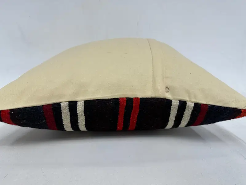 Cushion Case, 20x20 Brown Cushion, Turkish Kilim Pillow, Kilim Cushion Sham, Home Decor Pillow, Turkish Bench Pillow Sham - 7