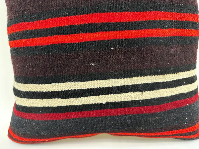 Cushion Case, 20x20 Brown Cushion, Turkish Kilim Pillow, Kilim Cushion Sham, Home Decor Pillow, Turkish Bench Pillow Sham - 2