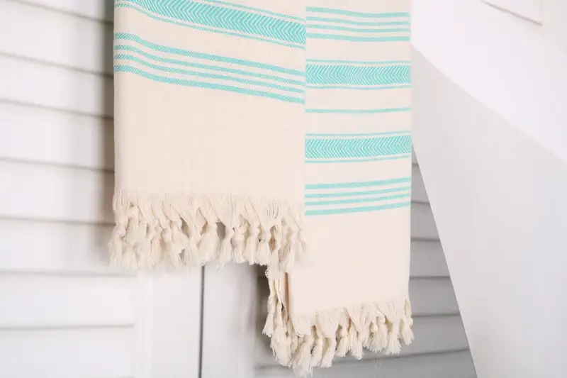 Employee Gifts, Monogrammed Beach Towel, Organic towel, Wedding Anniversary Gift, Pool Towels, 70x40 Cotton Striped Towel, Lightweight Turkish towel - 8