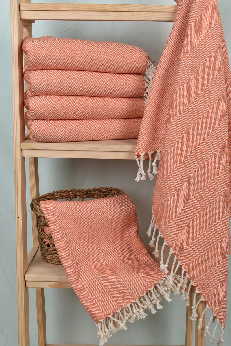 70x40 Cotton Chevron Towel, Gift Towel, Personalized Wedding Gift, Yoga Towel, Wedding Favors, Sand-resistant towel, Turkish Beach Towel Bulk - 3