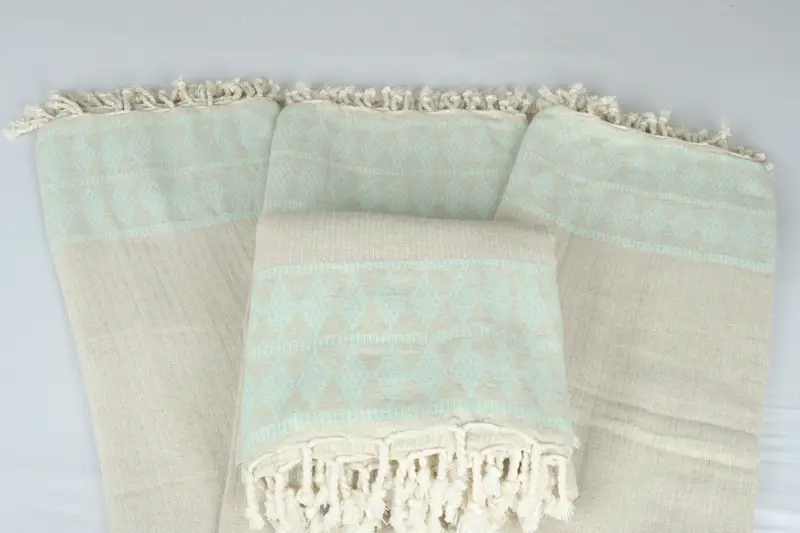 Girl Trip Party Favor, 100x88 Linen Kilim Design Towel, Employee Gifts, Woven Throw Blanket, Beach Wedding Favor, Boho Throw Blankets, Throw Blanket - 5