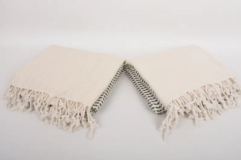 Welcome Wedding Gift, Lightweight Turkish towel, Beach Towel Gift, 76x40 Cotton Diamond Towel, Turkish towel, Handwoven Turkish bath towel - 6