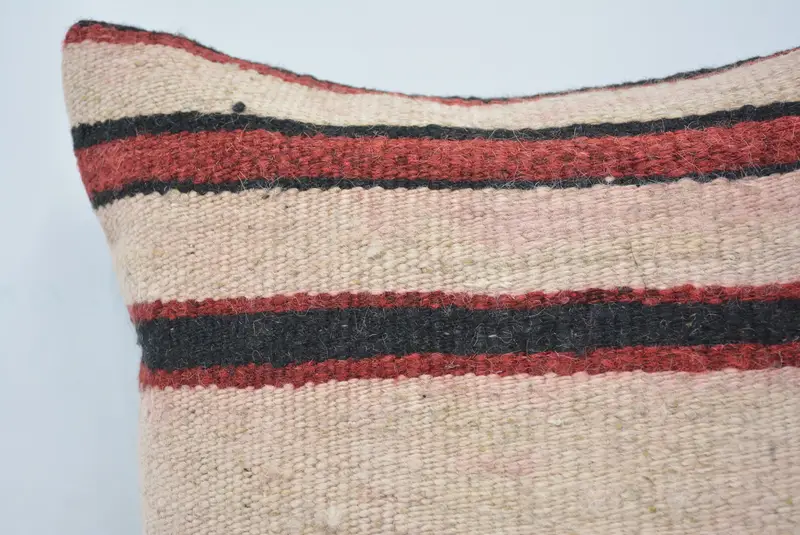 Neutral Throw Pillow, Car Pillow, Cushion, Antique Pillows, 16x16 Beige Cushion Case, Home Decor Pillow, Turkish Kilim Pillow - 2