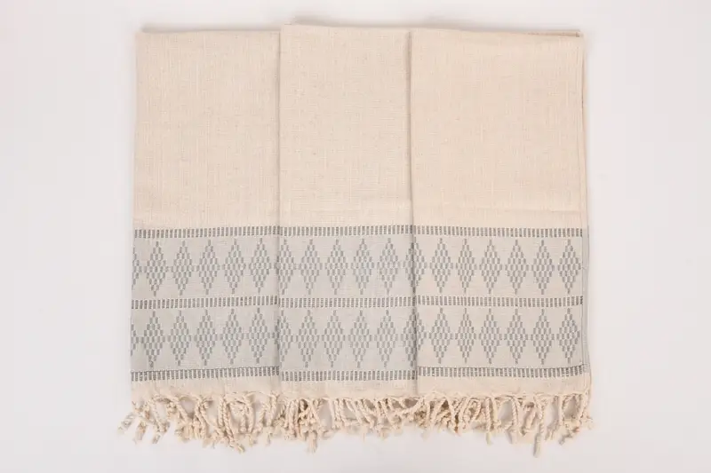Özel el havlu, organik çay havlu, banyo havlu, dekoratif havlu, nedime hediyeleri, erkek arkadaş Noel hediyesi, 40x20 keten Kilim Tasarım Havlu - 7