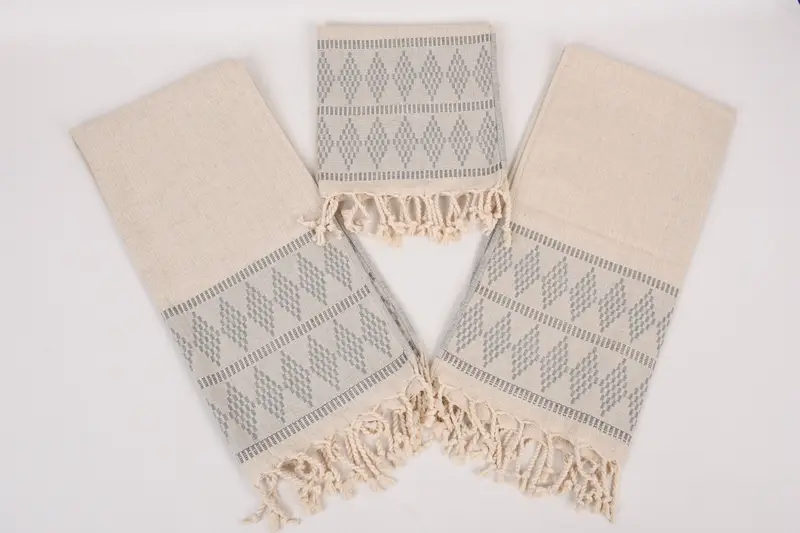 Özel el havlu, organik çay havlu, banyo havlu, dekoratif havlu, nedime hediyeleri, erkek arkadaş Noel hediyesi, 40x20 keten Kilim Tasarım Havlu - 6