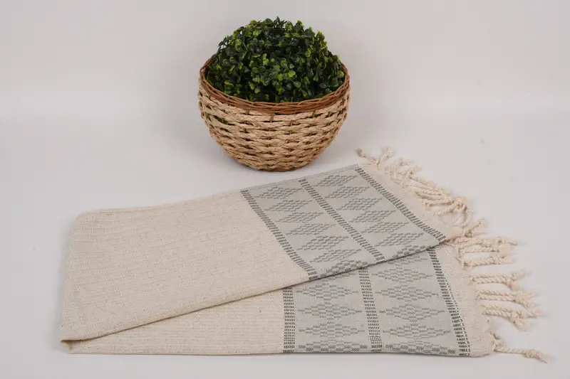 Özel el havlu, organik çay havlu, banyo havlu, dekoratif havlu, nedime hediyeleri, erkek arkadaş Noel hediyesi, 40x20 keten Kilim Tasarım Havlu - 4