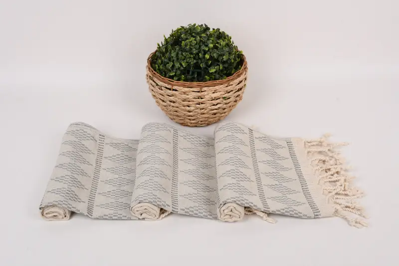 Özel el havlu, organik çay havlu, banyo havlu, dekoratif havlu, nedime hediyeleri, erkek arkadaş Noel hediyesi, 40x20 keten Kilim Tasarım Havlu - 8