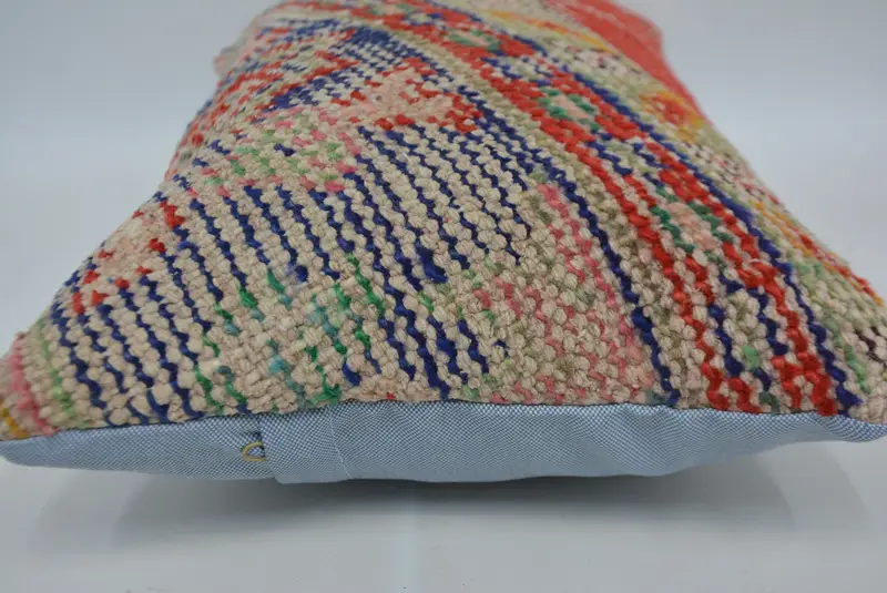 12x20 Blue Pillow Sham, Cushion, Gift Pillow, Turkish Kilim Pillow, Interior Designer Pillow, Crochet Pattern Cushion, Neutral Throw Pillow Sham - 5