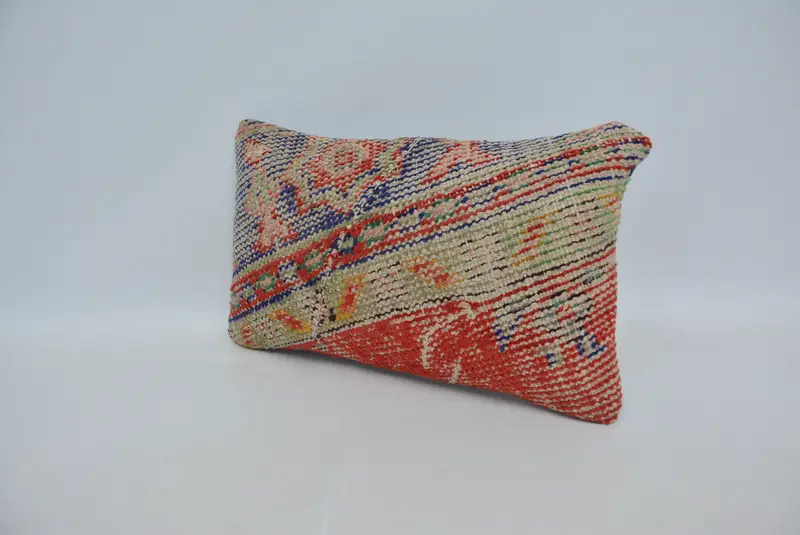 12x20 Blue Pillow Sham, Cushion, Gift Pillow, Turkish Kilim Pillow, Interior Designer Pillow, Crochet Pattern Cushion, Neutral Throw Pillow Sham - 4