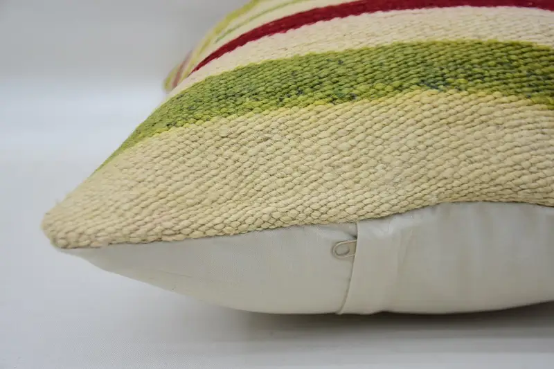 Kilim Pillow, Pattern Throw Pillow Case, Vintage Kilim Throw Pillow, Boho Pillow, Outdoor Patio Cushion, Pillow, 16x24 Beige Cushion - 5