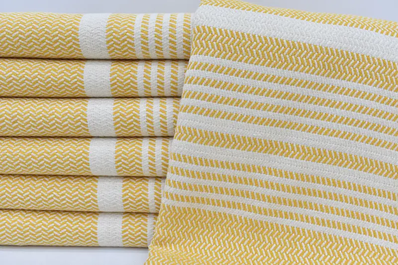 Beach Towel Gift, Family Gift, Bridesmaid Towel, Soft towel, Sand-free towel, 70x40 Cotton Striped Towel, Handwoven organic Turkish towel for spa - 3